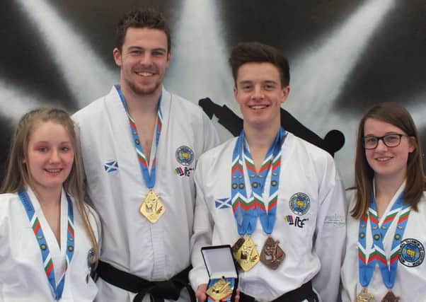 Medal winners  Emma Fraser, Gilles Brown, Michael McRoberts and Catriona McRoberts.