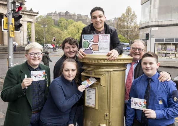 Young people involved in the launch were from LGBT Youth Scotland, Boys Brigade Scotland, Scottish Borders Youth Services, Young Scot and Scottish Youth Parliament  they are photographed with Jim Sweeney MBE, CEO YouthLink Scotland. Picture: Alan Rennie