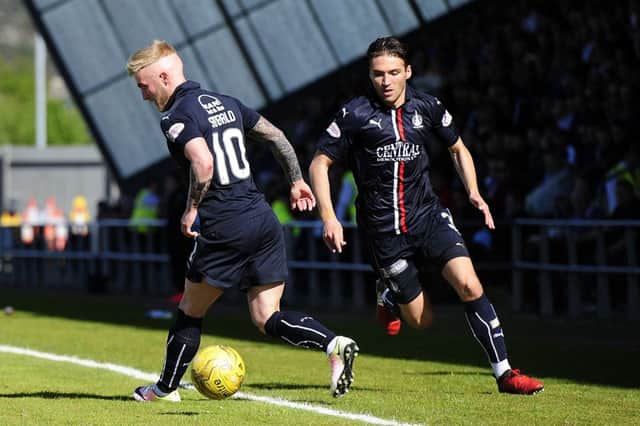 Luke Leahy and Craig Sibbald have Falkirk contracts expiring at the end of this month. Pic by Michael Gillen.