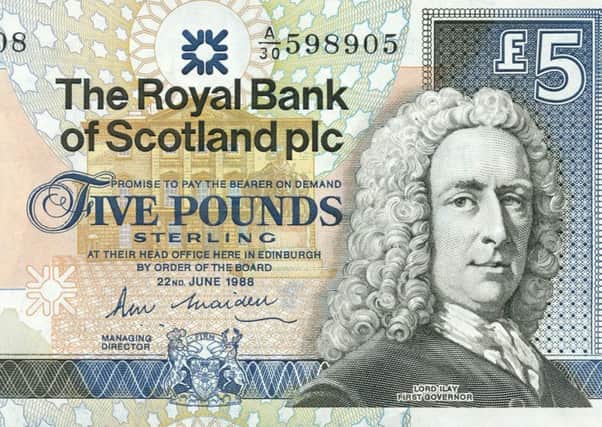 Paper five pound notes are still legal tender in Scotland