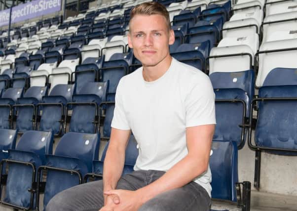 Picture Ian Sneddon. Falkirk FC. Joe McKee signs 2 year contract extension with the club.