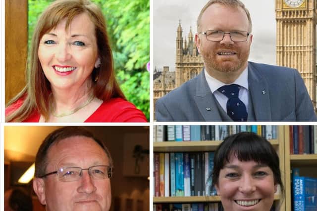 Joan Coombes, Martyn Day, Charles Kennedy and Sally Pattle - 2017 General Election candidates for Linlithgow and East Falkirk