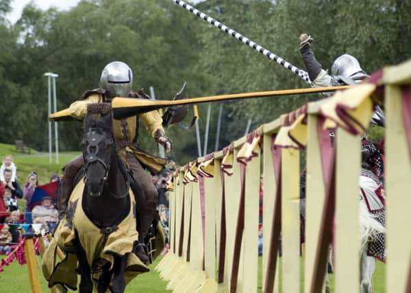 The jousting action is fast and furious