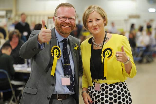 The SNP's Martyn Day and Hannah Bardell after their 2015 General Election wins