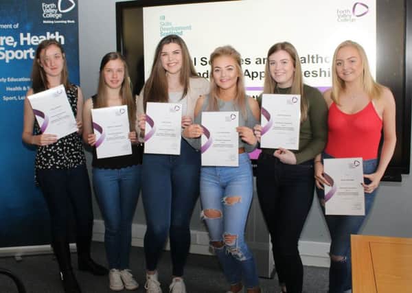 The Foundation Apprentices (from left to right) are Chloe, Rebecca, Zoe, Lucy, Gayle and Jemma