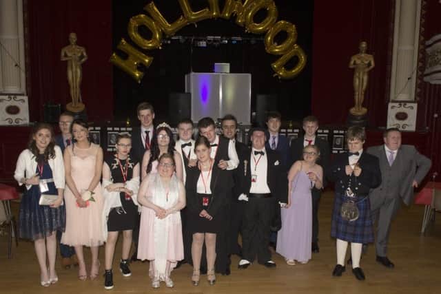 The pupils on prom night with a Hollywood theme