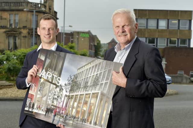 Bellair (Scotland) Ltd present vision for regeneration of Falkirk town centre - director Colin Campbell with father and MD Alistair Campbell