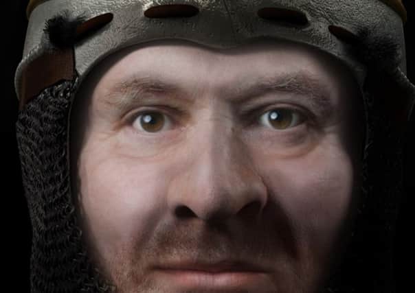 A recent reconstruction, using sophisticated technology, of what King Robert I may have looked like in real life