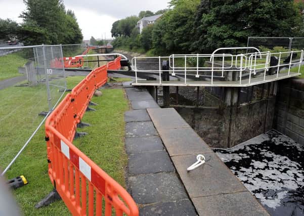 The canal is fenced off between locks nine and ten near Rosebank. Picture: Michael Gillen
