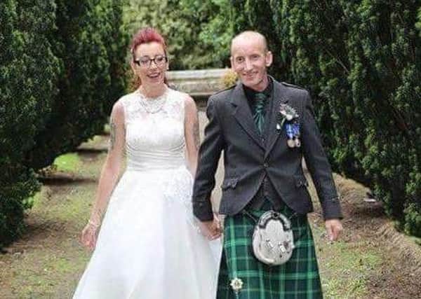 Paul and Tracy Donnelly on their wedding day on June 16