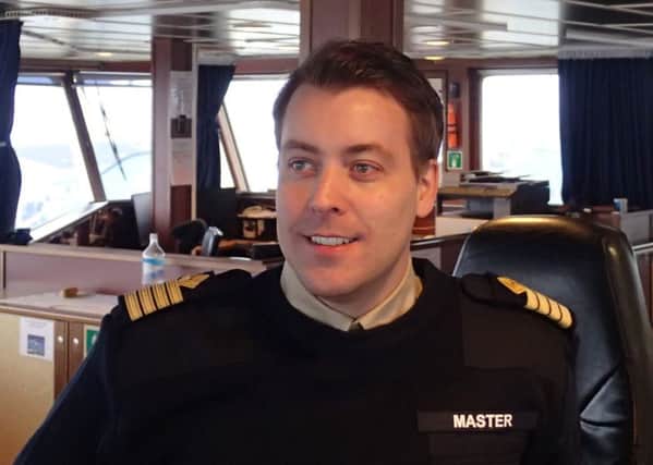 Captain Jamie Wilson from Maddiston helped rescue 900 refugees off the coast of Libya between January 28 and February 1, 2017