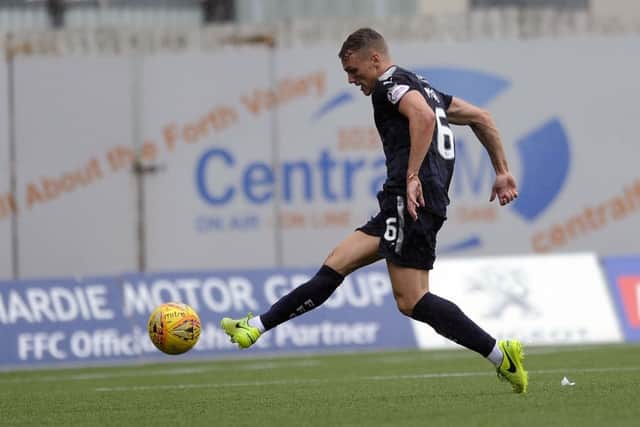 Joe McKee finished last season on scoring form and he began in a similar vein with the Bairns' second. Pic by Michael Gillen.
