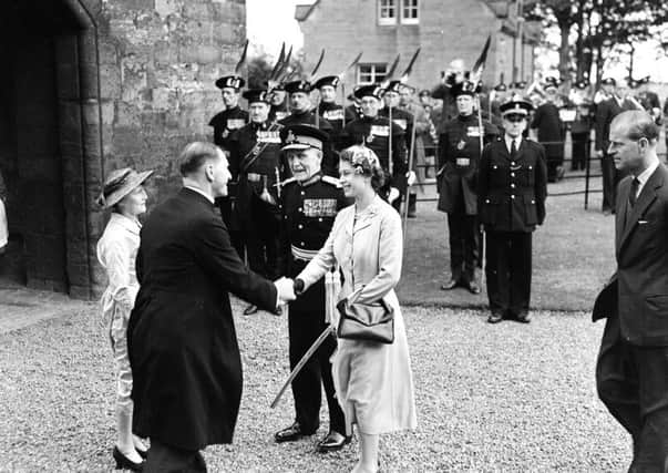 Queen Elizabeth II in Linlithgow on her tour of West Lothian