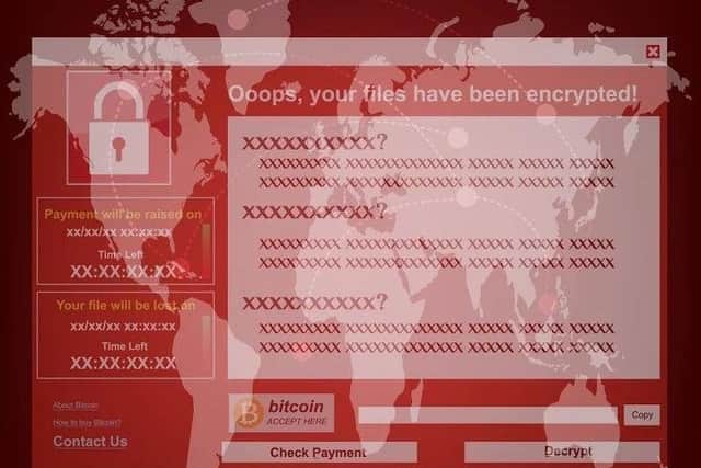 The Wannacry ransomware message