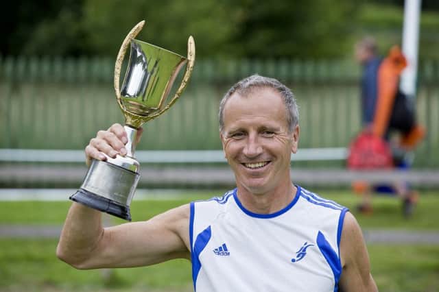 Former Stenhousemuir player Graeme Armstrong won the 100m open handicap final.