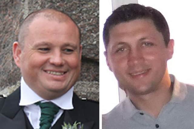 Ryan McGuckin, right, and Iain Macdougall died after getting into difficulty in waters in the Outer Hebrides