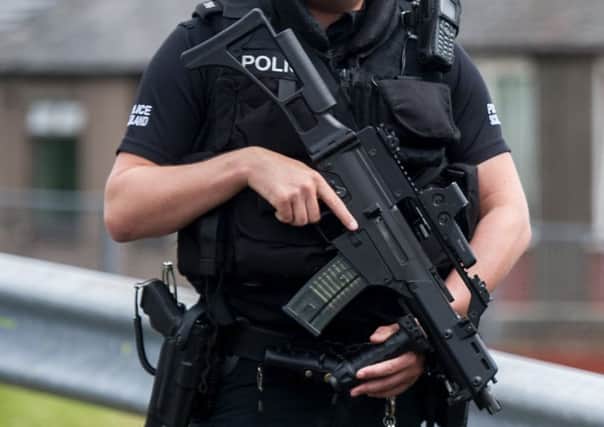 Armed police were called to Kilbrennan Drive in Tamfourhill on Monday morning. Picture: John Devlin