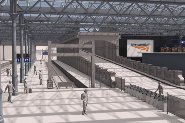 An artist's impression of the extended platform 12