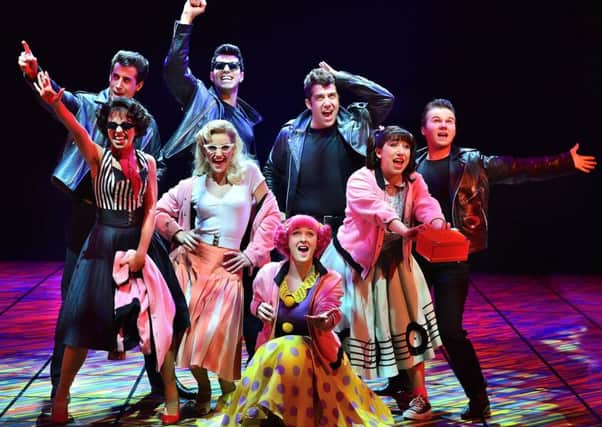 Louisa with the rest of the cast of Grease which is coming to the Edinburgh Playhouse next month. Pic: by Paul Coltas