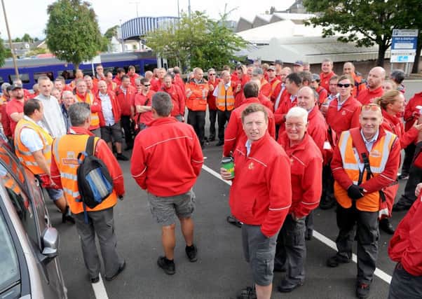 Royal Mail staff at the Garrison Place depot walked out in a wildcat strike last Friday. Picture: Michael Gillen