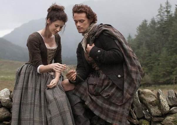 Film and TV productions shot in Scotland last year included Outlander.