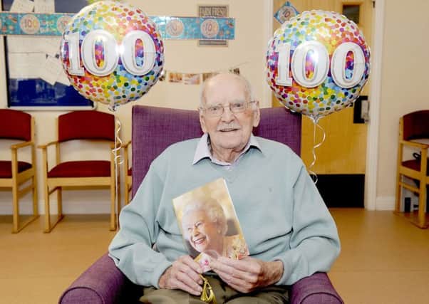 Angus  Mackenzie celebrated his 100th birthday with family and friends in a Boness care home