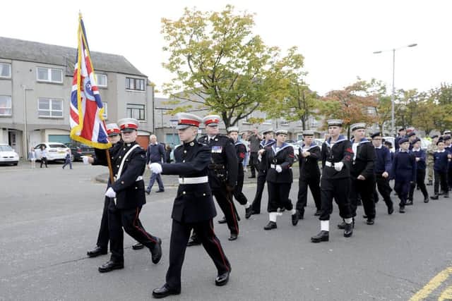 Cadets of TS Forth march to celebrate the 75th anniversary