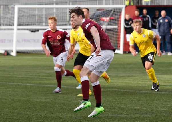 Mark McGuigan watches his penalty go in to make it 2-0 for Stenhousemuir (pic by Scott Louden)
