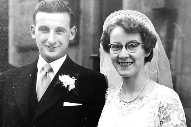 Robert and Myra on their wedding day in 1957
