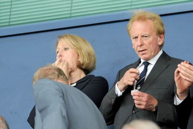 Margaret Lang (left) replaced Doug Henderson (right) as chairman of Falkirk. Picture Michael Gillen.