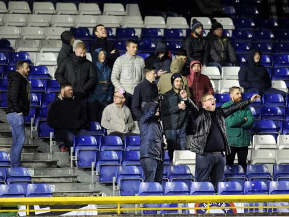 Falkirk fans helped take the attendance into four figures, but some have been criticised by the club. Picture Michael Gillen.