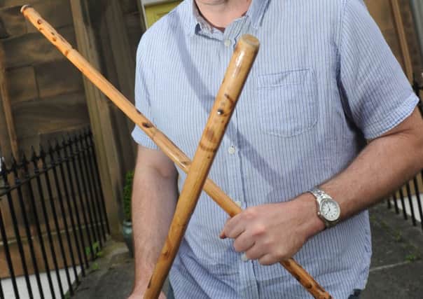 Mate was caught with fighting sticks and a host of other weapons