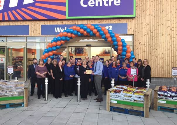 Staff at the opening of the new store in Stenhousemuir back in November