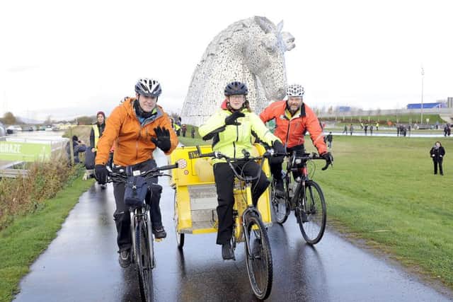 The One Shows Rickshaw Challenge at the Kelpies.