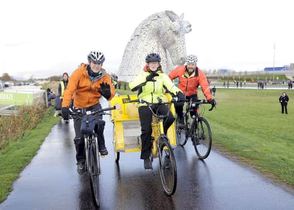 The One Shows Rickshaw Challenge at the Kelpies.