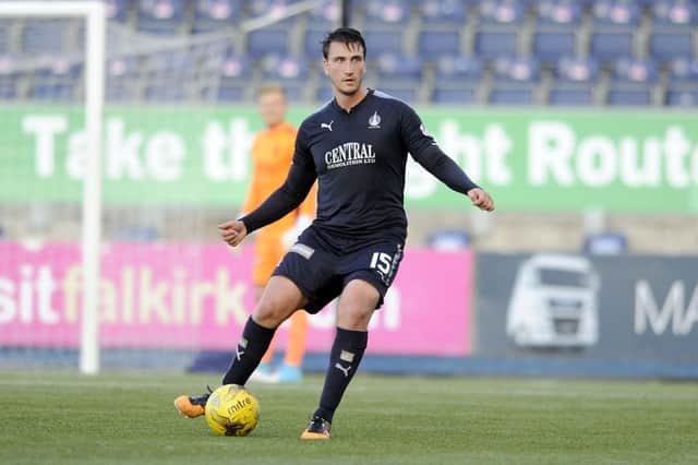 Luca Gasparotto left Falkirk to re-join Morton. Picture Michael Gillen.