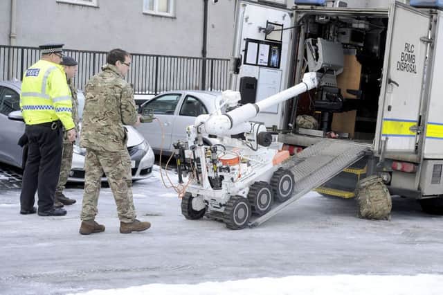 Robot was used to carry out a controlled explosion