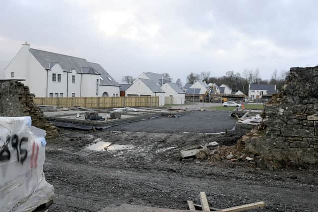 Residents are calling on the developer to tidy up the site as works continue.  Picture: Michael Gillen.