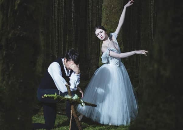 Woodland scene with Natasha Watson in the role of Giselle and Jonathan Barton as Count Albrecht.  (Photo: Ryan James Davies)