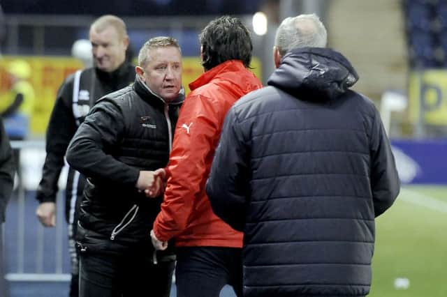 John Robertson and Paul Hartley had their say. Picture Michael Gillen
