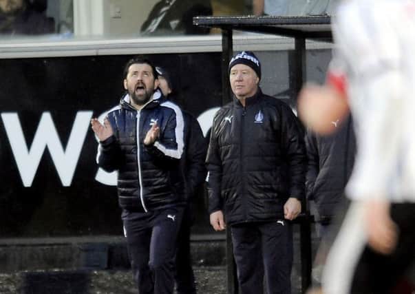 Jimmy Nicholl (right) will be in the opposite dugout from Paul Hartley. Picture Michael Gillen.