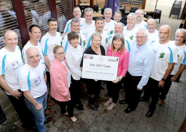 Larbert and Falkirk 41 club and Falkirk Round Table last year presented cheques totalling Â£21,464 to cancer causes -  Prostate Scotland received Â£10,732 and Breast Cancer Now Â£10,732.
