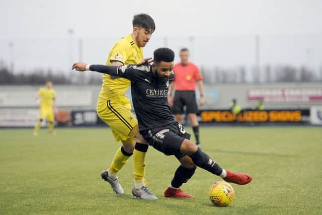 Alex Jakubiak got his first Bairns goal. Picture Michael Gillen.