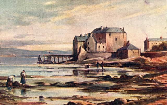 Blackness Castle as depicted in a painting from the early 1900s.