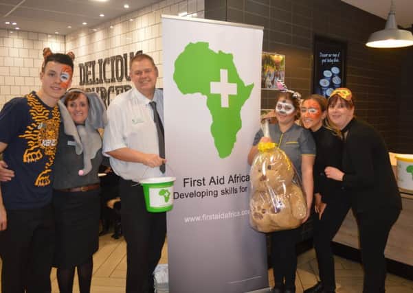 Falkirk McDonald's staff held a fundraiser for First Aid Africa
