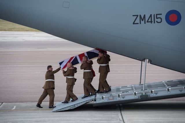 The Repatriation of Captain Dean Sprouting Adjutant General's Corps.


Photograph: Sergeant Donald Todd  /  MoD Crown Copyright