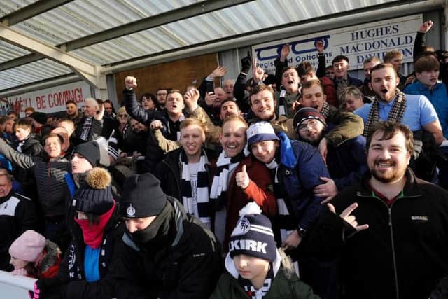 Falkirk fans didnt stop singing throughout the match. Picture Michael Gillen