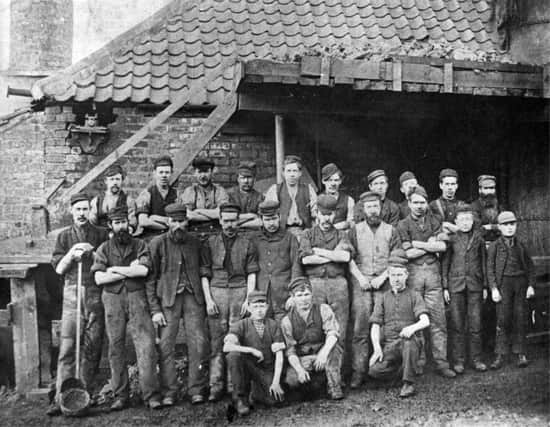 Iron workers of Falkirk around 1900 and the moulding shop