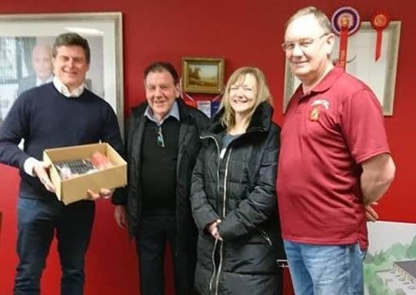 Malcolm Allan Butchers donate black pudding and sausages to Falkirk Veterans for its veterans' breakfast club