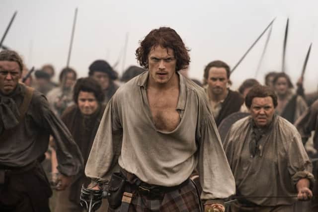 Outlander hero Jamie Fraser (Sam Heughan) prepares for another gory battle.